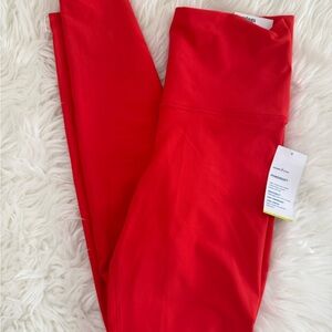 Old Navy Coral Red Powersoft Hi-Rise Leggings